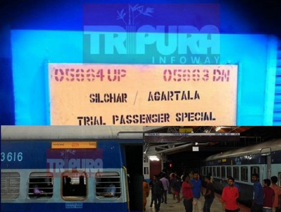 Tripura leaps into historic era amidst rapturous joy at Agartala Railway Station : BG train arrives Agartala after 40 years waiting : Transport Minister  talks to TIWN